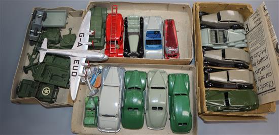 A group of diecast toys